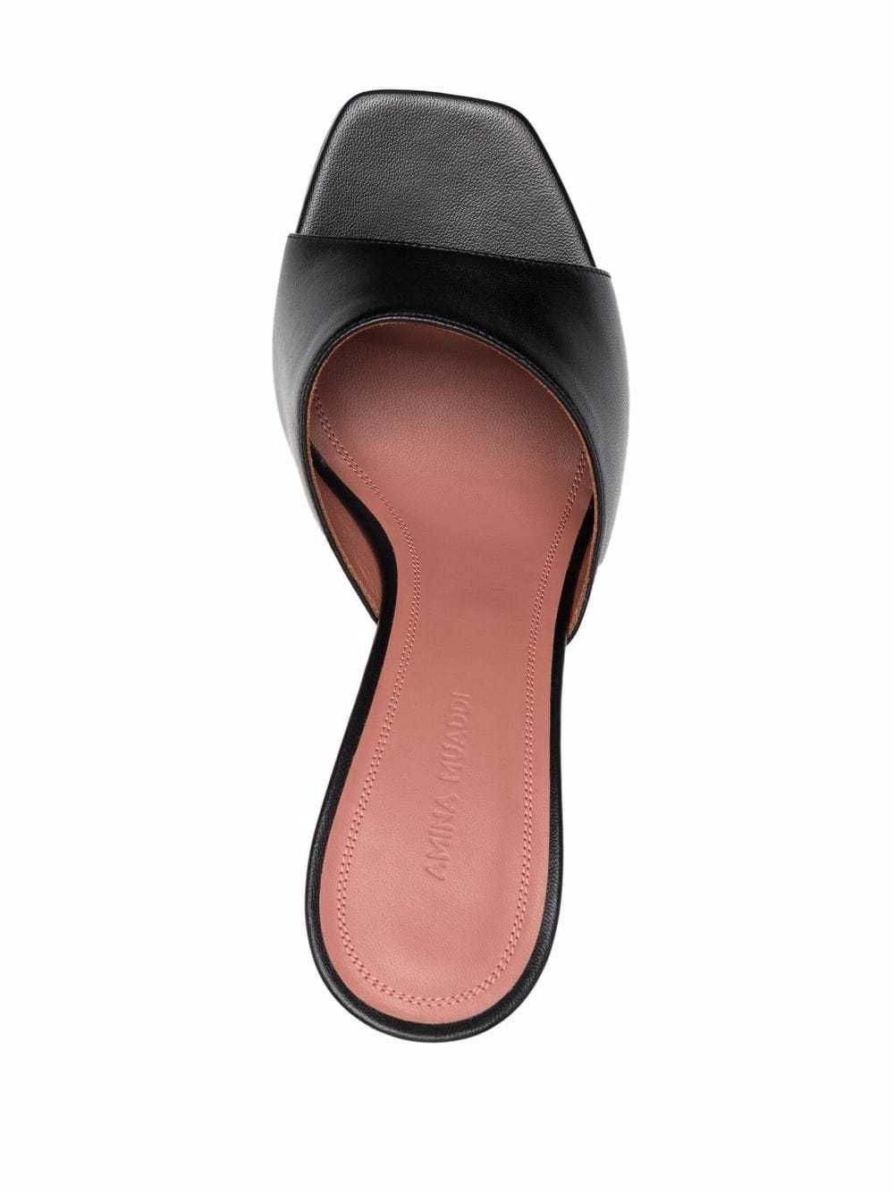 Shop Amina Muaddi Open-toed Heels In Black