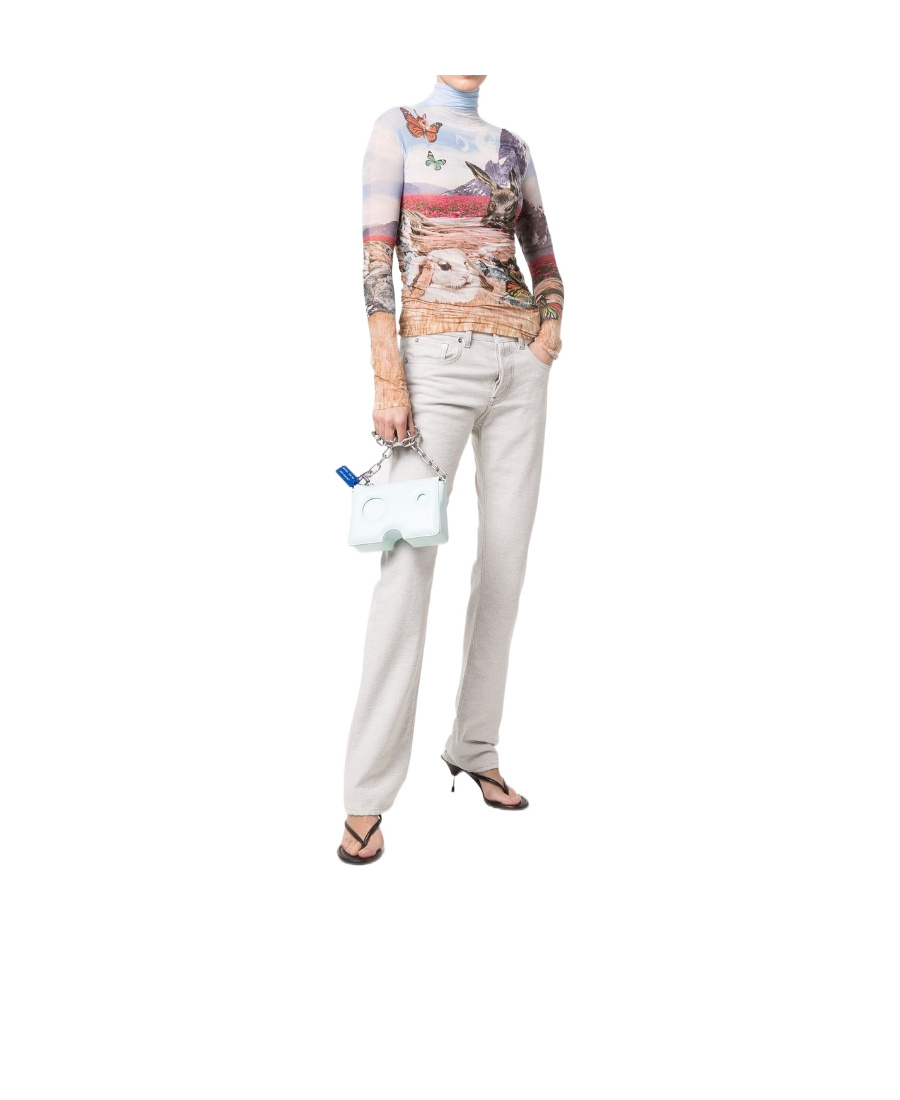 Off-white Burrow-20 Leather Shoulder Bag In White