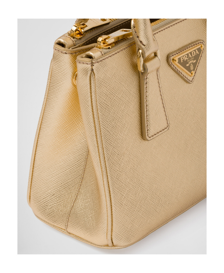 Prada Women Galleria Saffiano Leather Mini Bag In Yellow