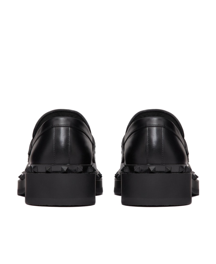 Valentino Garavani Rockstud M-way Calfskin Loafer In Black