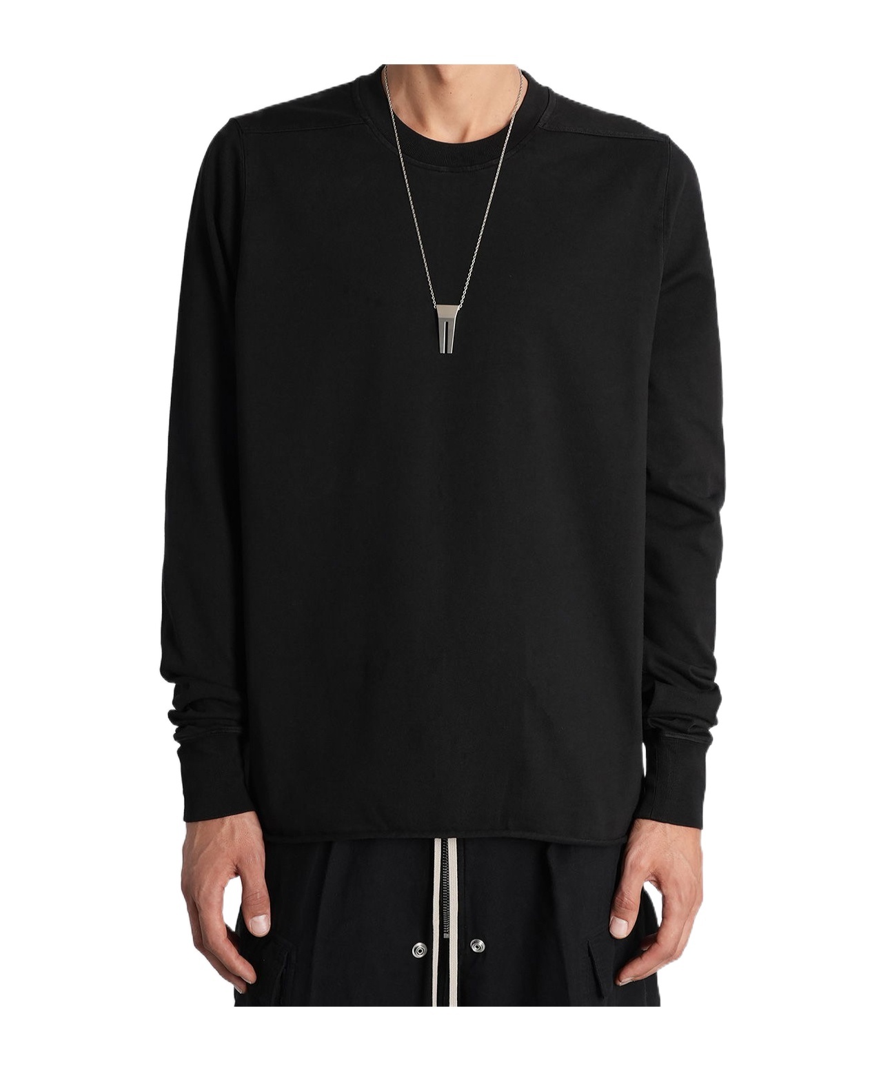 Rick Owens Drkshdw Black Hollywood Crewneck Sweatshirt In Black