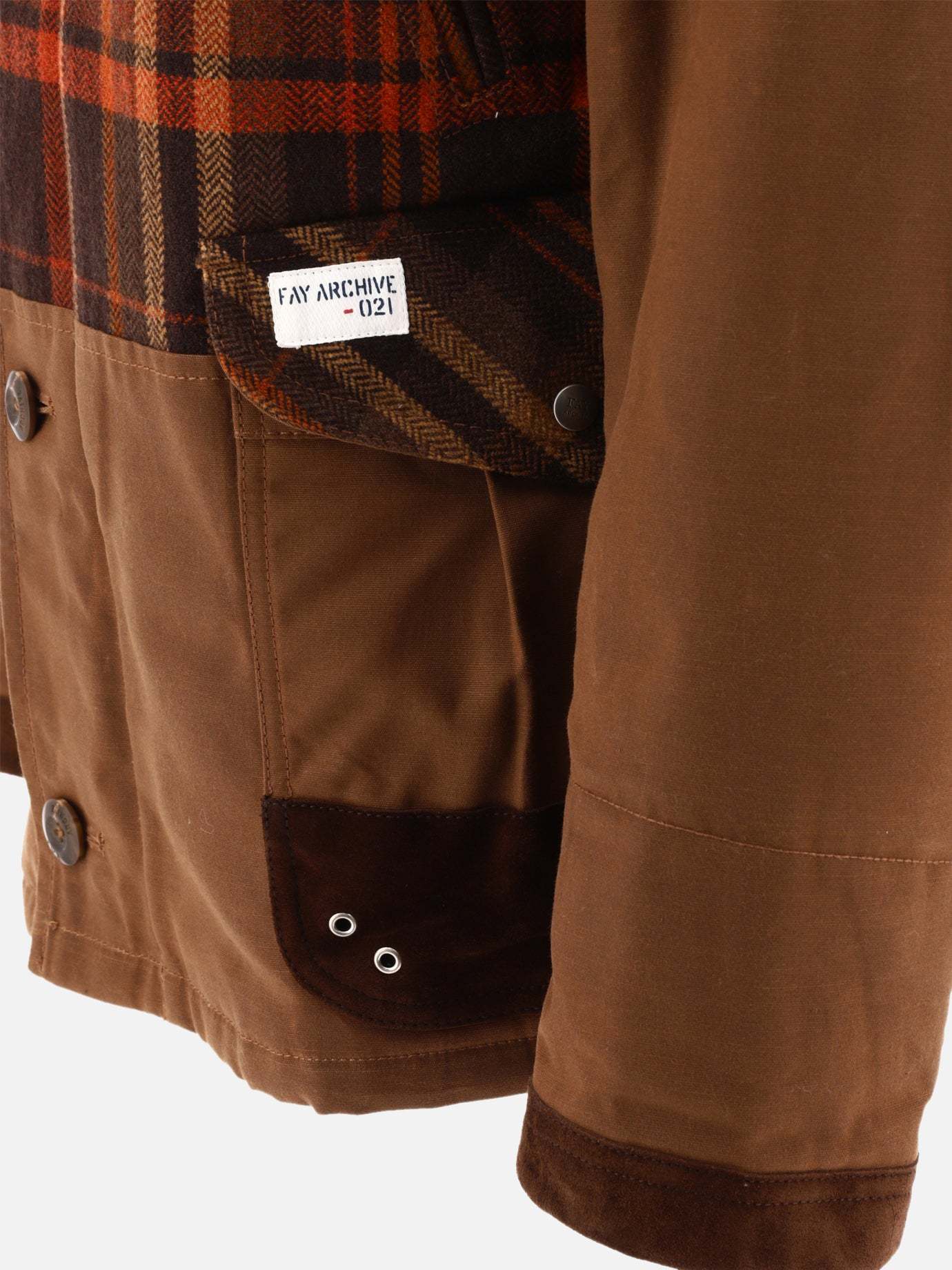 Fay Archive Caban Jacket In Brown