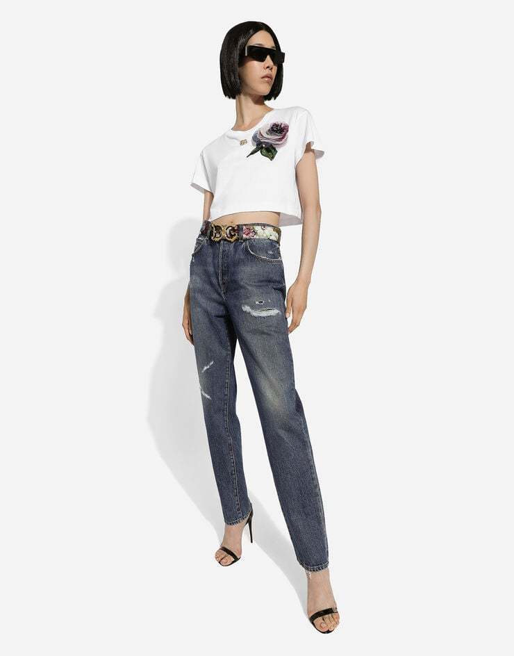Dolce & Gabbana Jeans Im Distressed-look In Gray