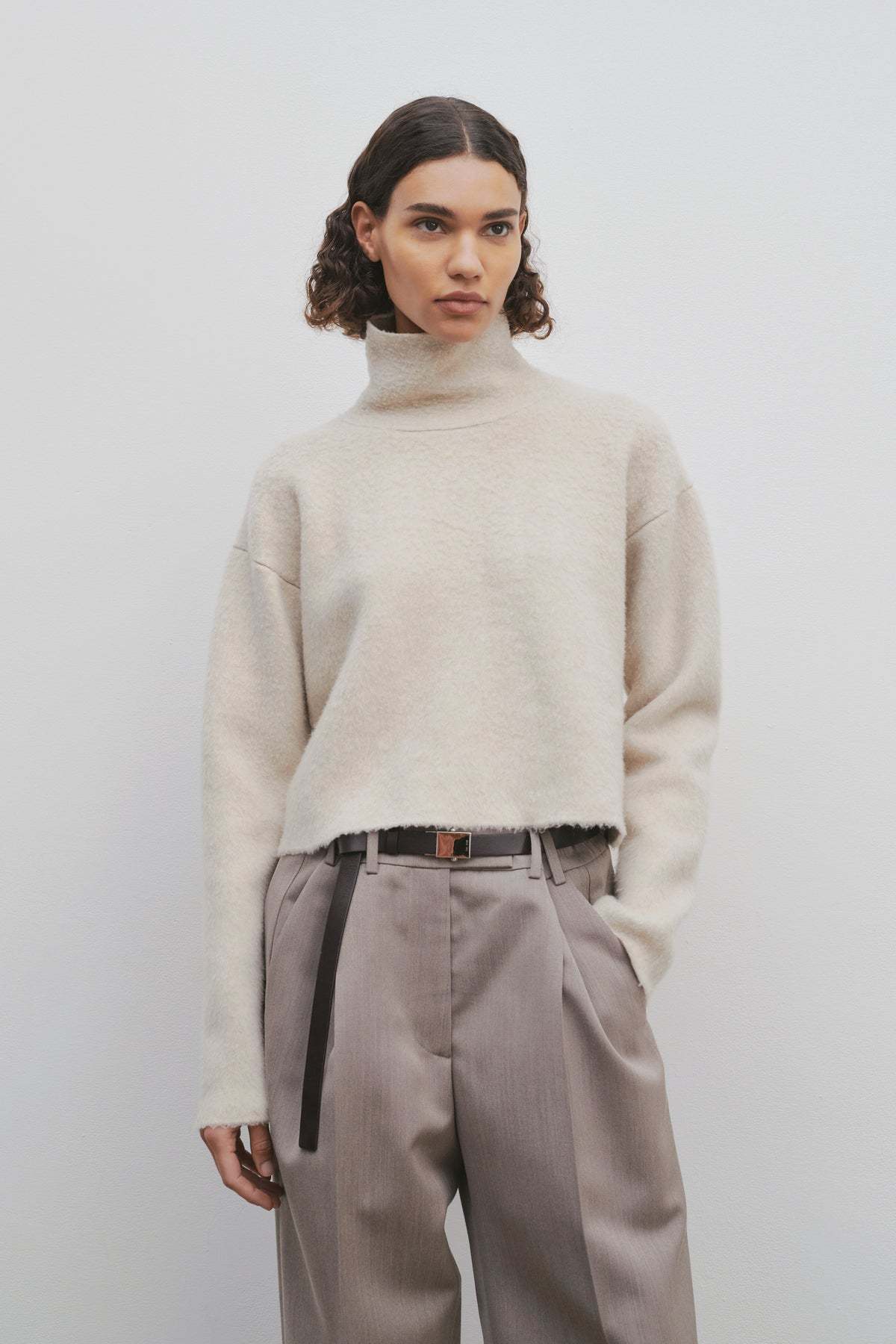 The Row Erise Wool Sweater In Nude