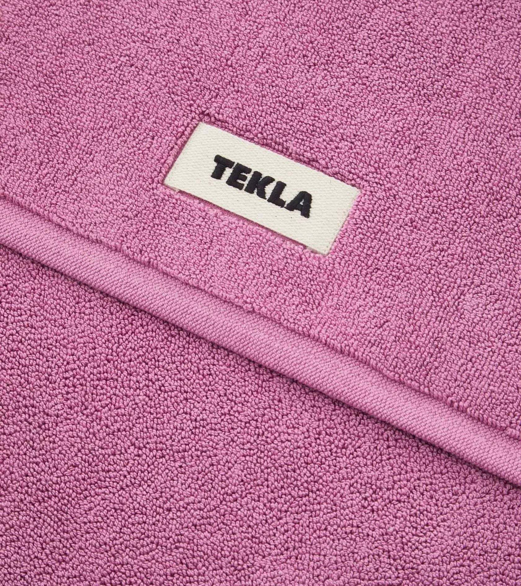 Tekla Organic Cotton Bathroom Mat In Purple