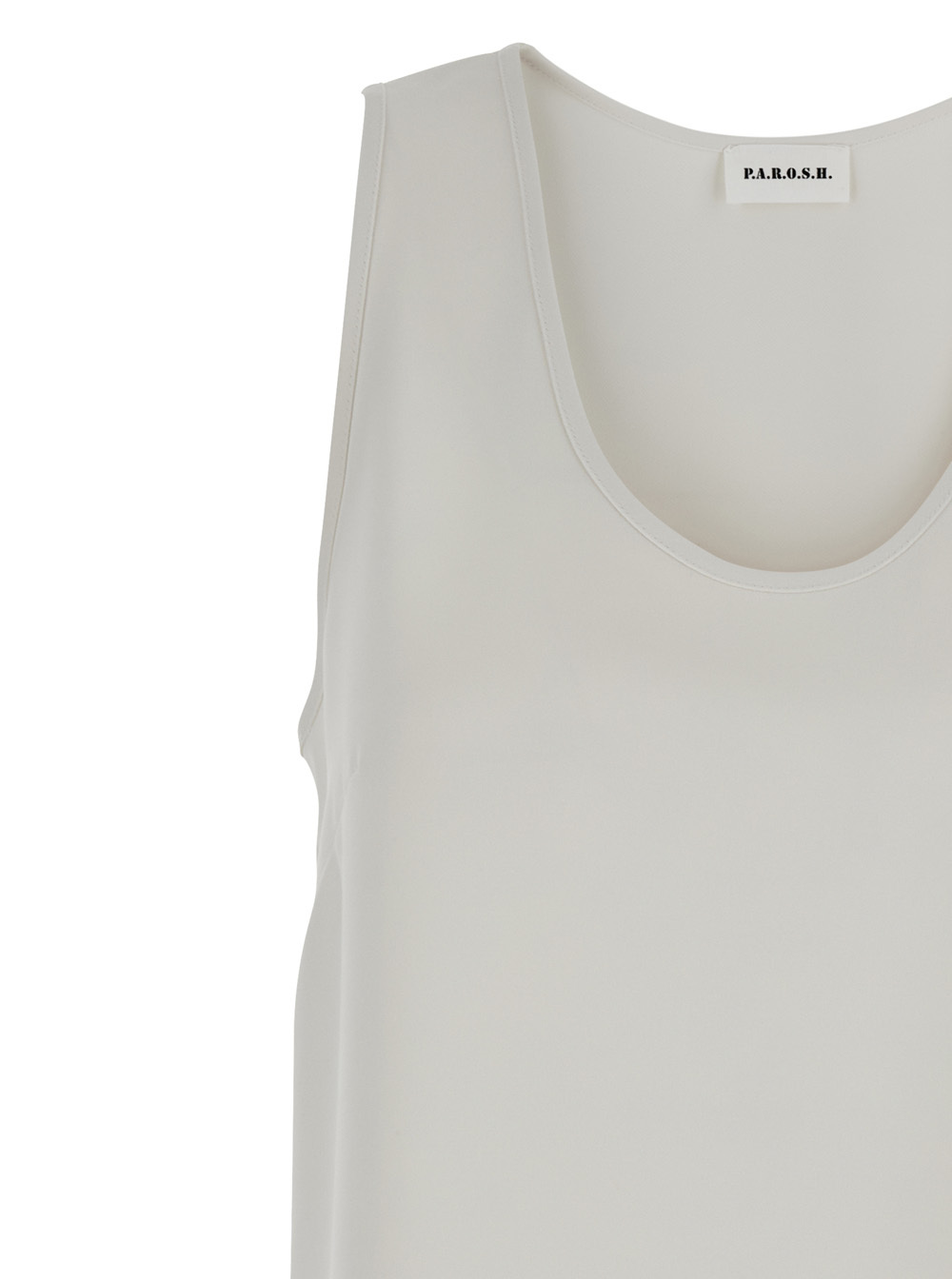 P.a.r.o.s.h Silk Tank Top In White