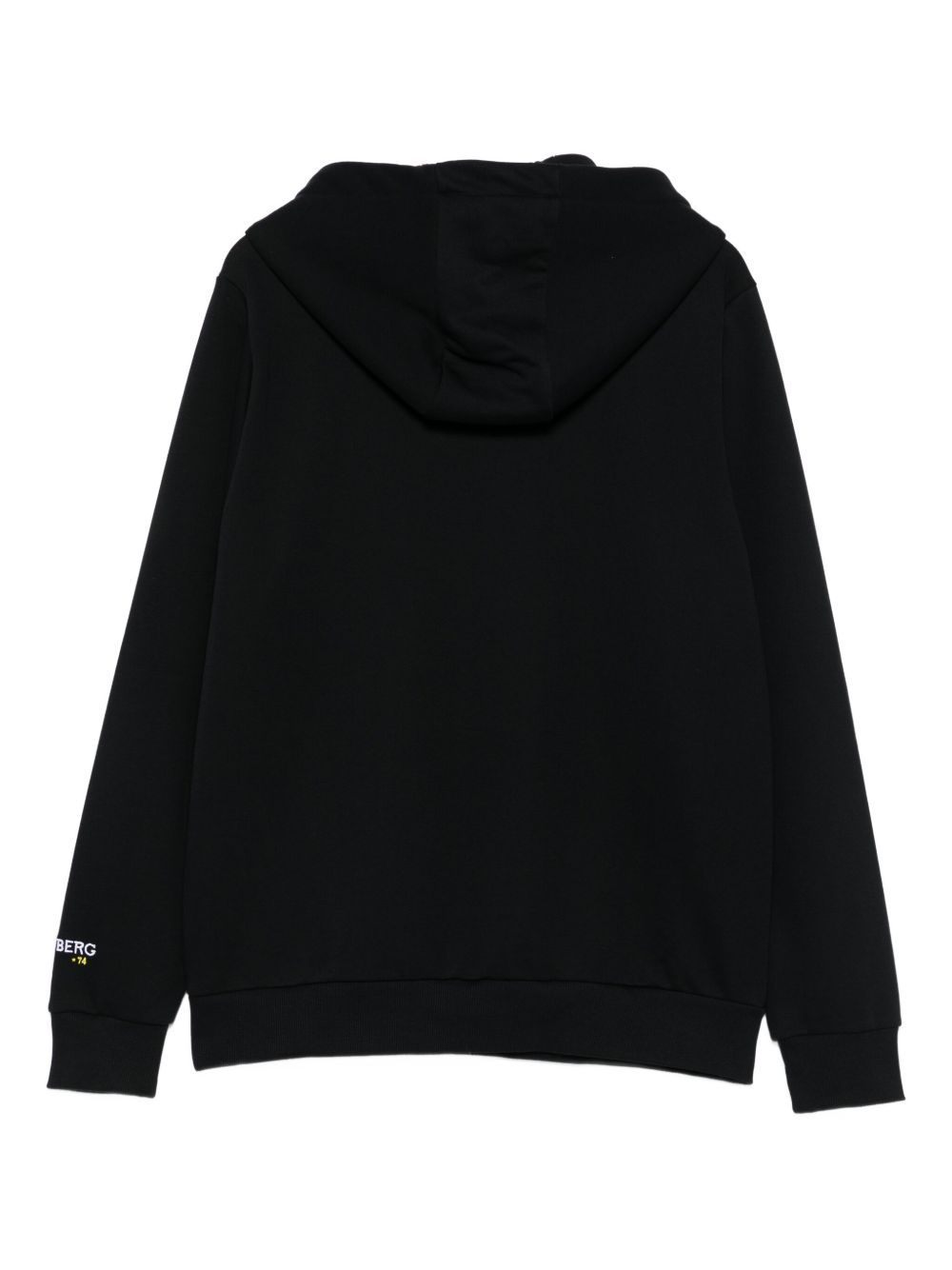 Iceberg Logo Graphic Hoodie Long Sleeves In Black