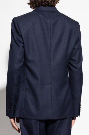 Dolce & Gabbana Two-button Wool Blazer In Blue
