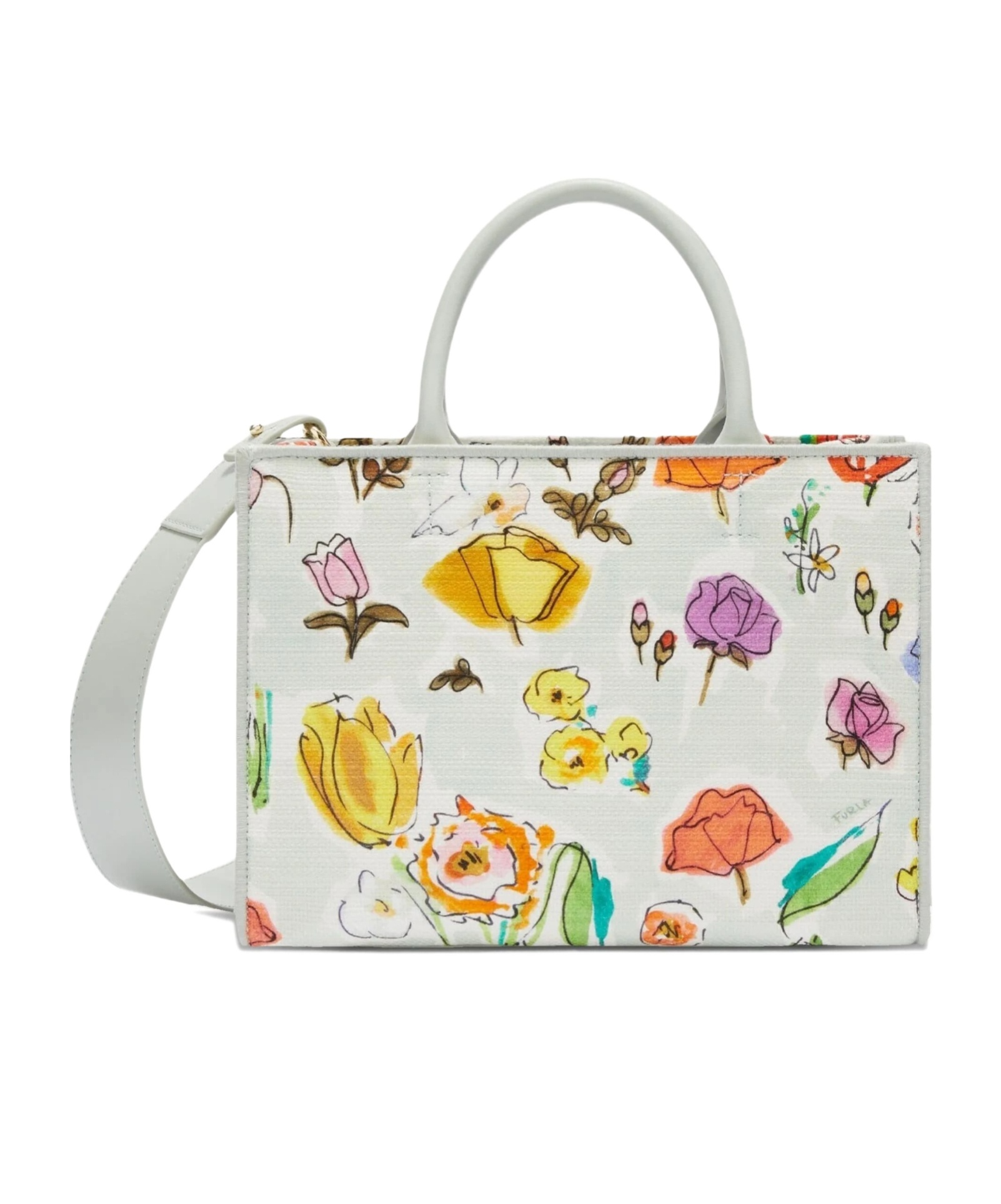 Furla Small Tote With Floral Print