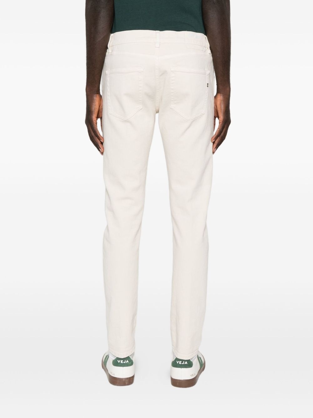 Dondup Classic Straight-leg Beige Jeans With In White