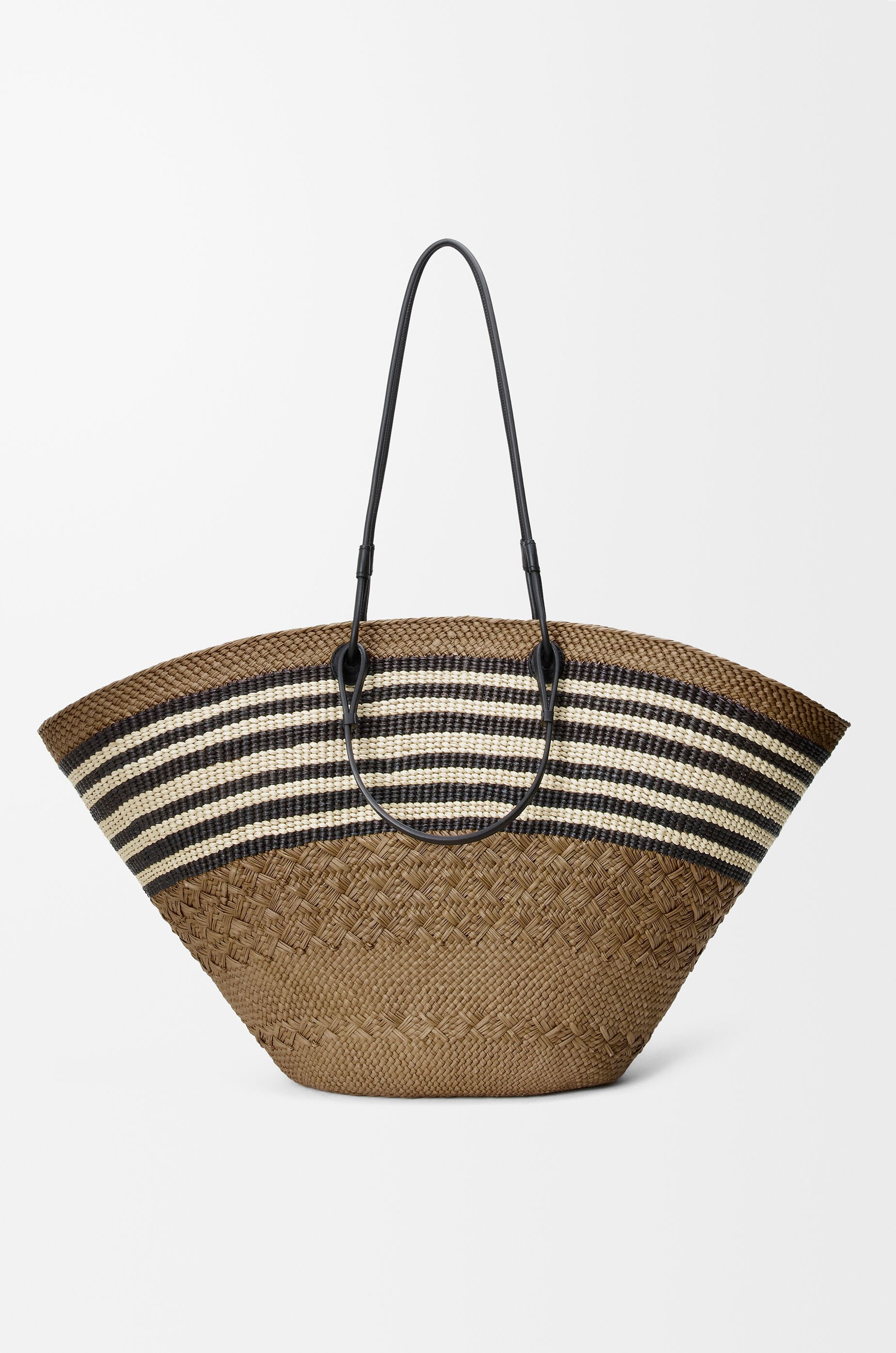 Loewe Large Anagram Basket Bag In Iraca Palm And Leather In Multi