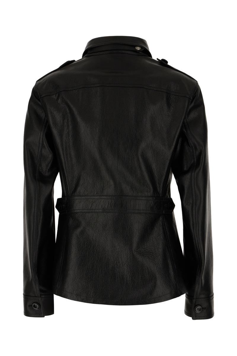Tom Ford Collared Neck Leather Jacket In Black