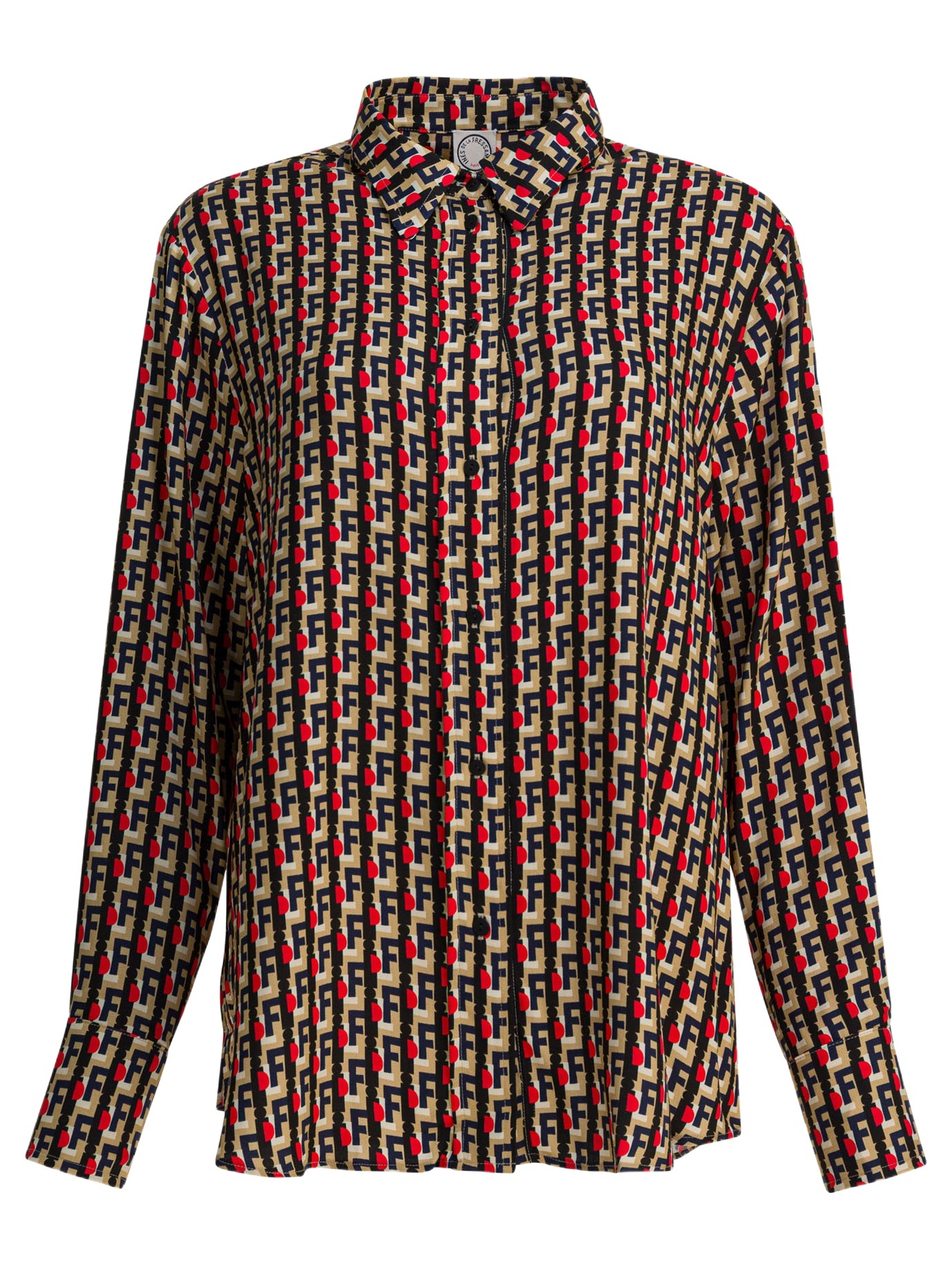 Ines De La Fressange Geometric-pattern Shirt In Multi