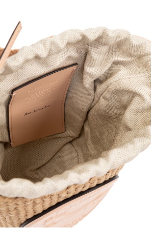 Chloé Pink Mini Horse Medal Basket Bag In Nude