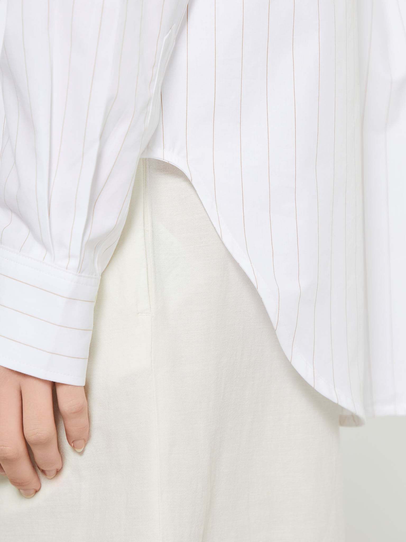 Totême Pinstripe Cotton Shirt In White
