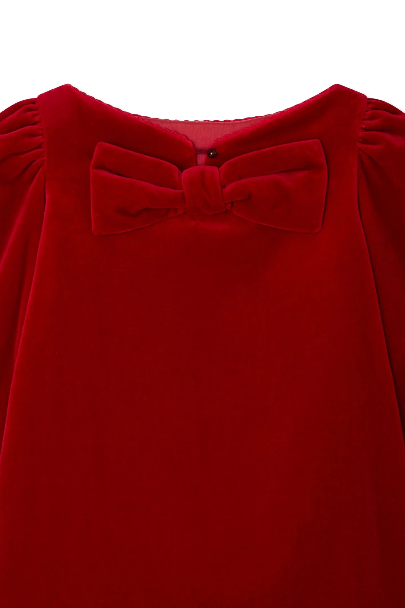 BONPOINT BOW RUFFLED DRESS