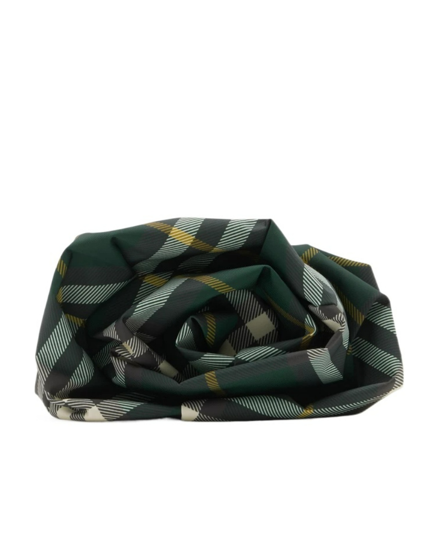 Burberry Checkered Rose Clutch 3d Detailing In Green