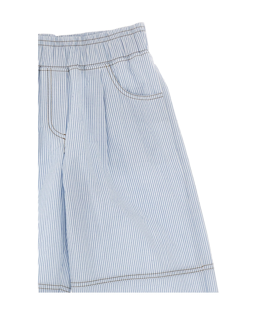 Brunello Cucinelli Logo Casual Pants In Blue