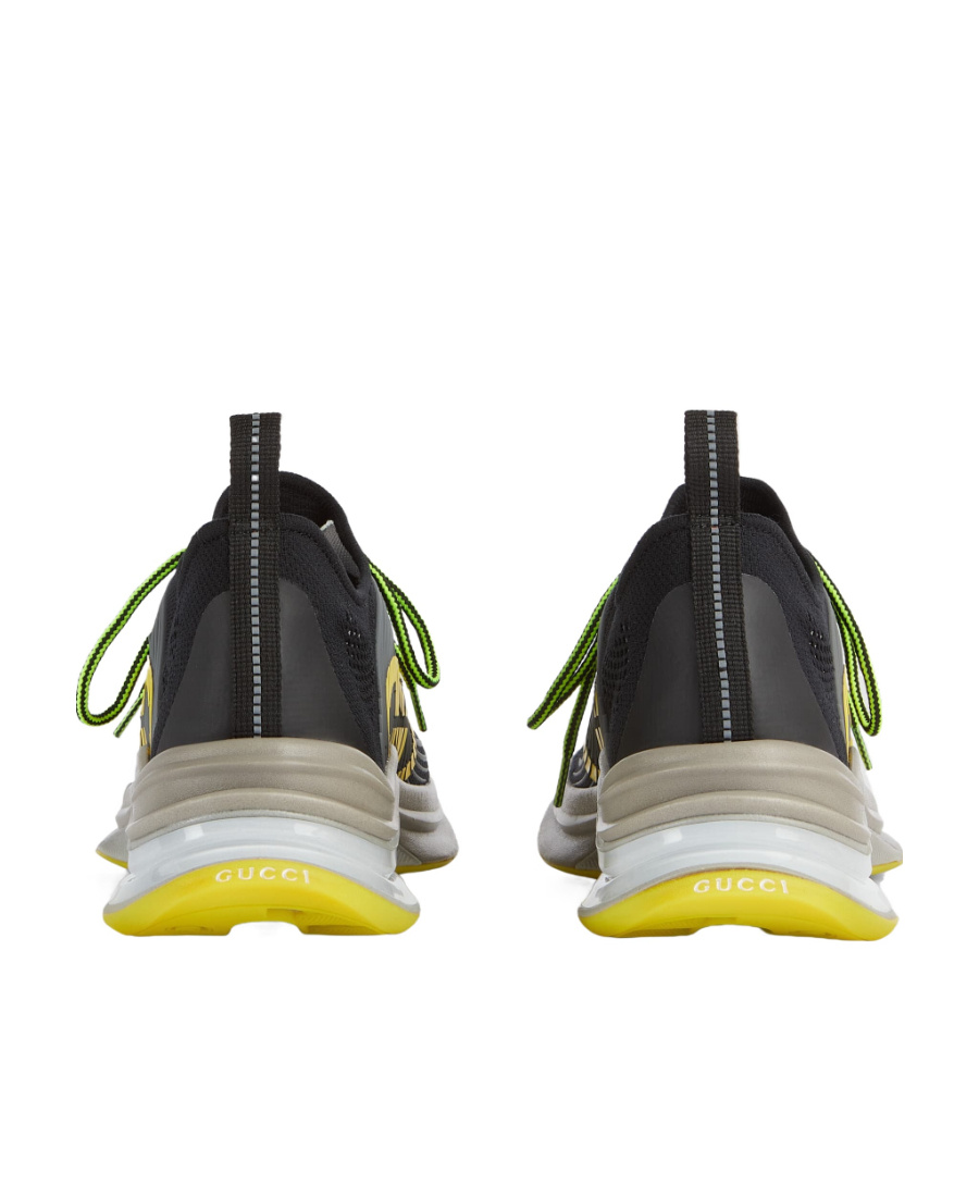 Gucci Run Lace-up Sneakers In Black
