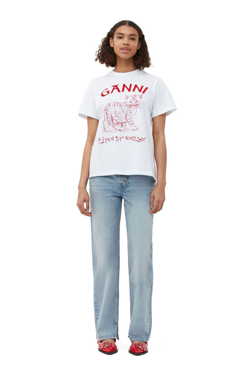 Ganni Lovy Vintage Jeans In Blue