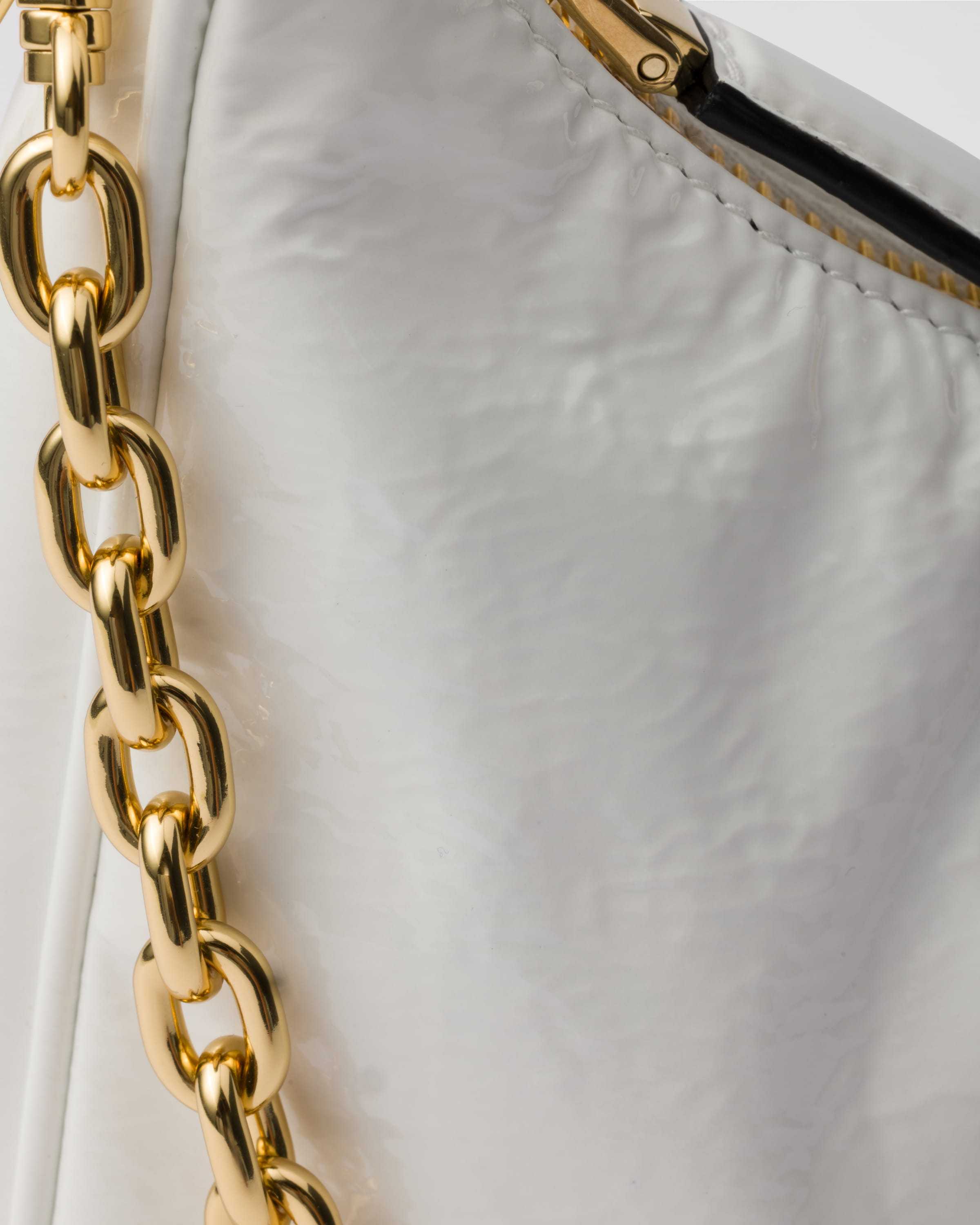 Prada Re-edition Naplak Patent Leather Mini-bag In White