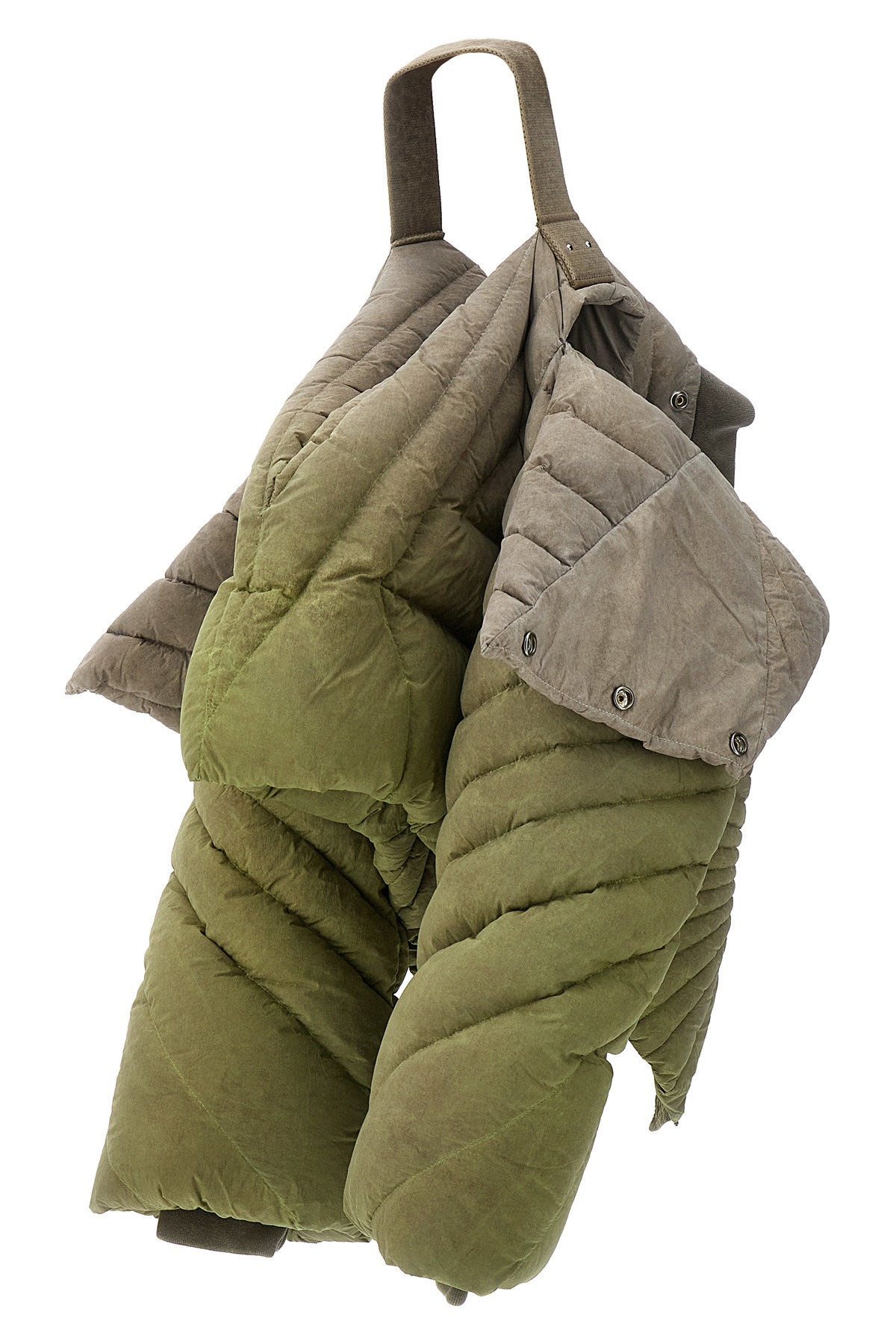 Moncler X Rick Owens Moncler Rick Owens Long-sleeved Zipper Down Jacket In Gray