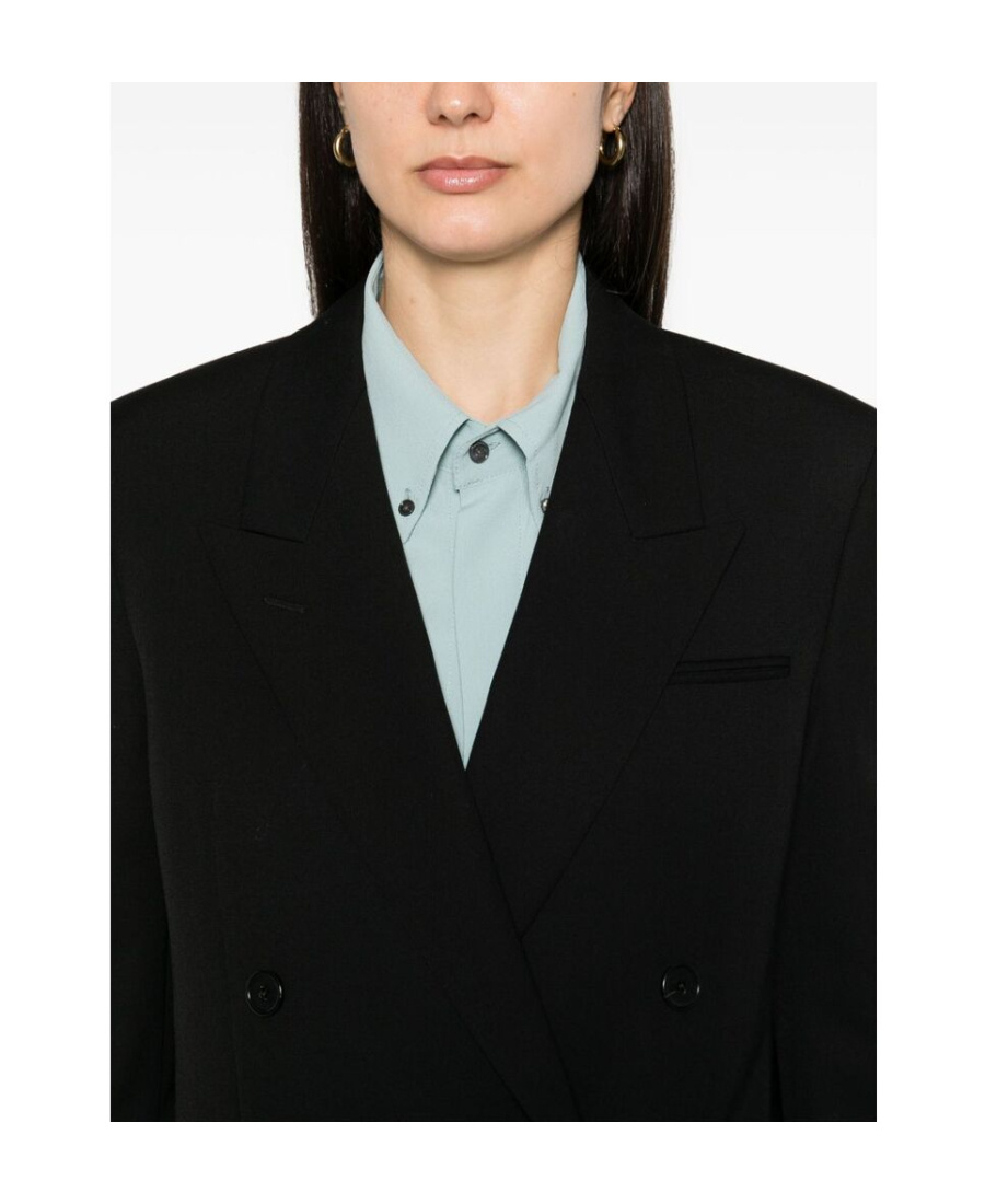 The Row Diomede Double-breasted Wool Blazer In Black