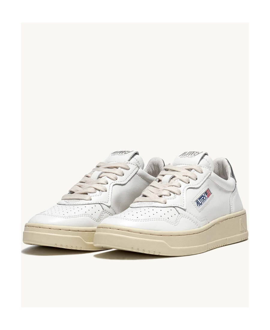 Autry Classic Low-top Sneakers With Logo Patches In White