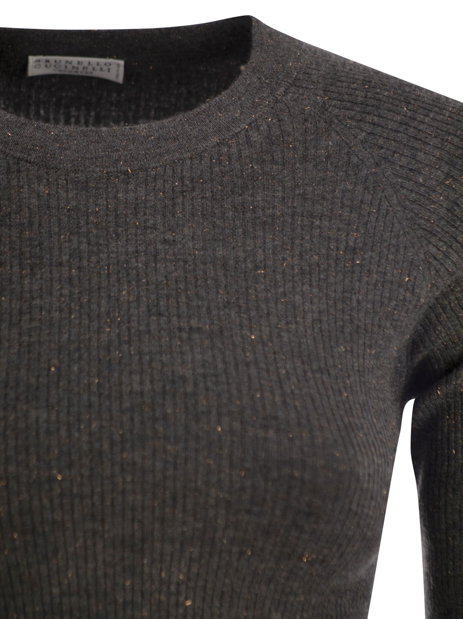 Brunello Cucinelli Women Sparkling Ribbed Cashmere Sweater