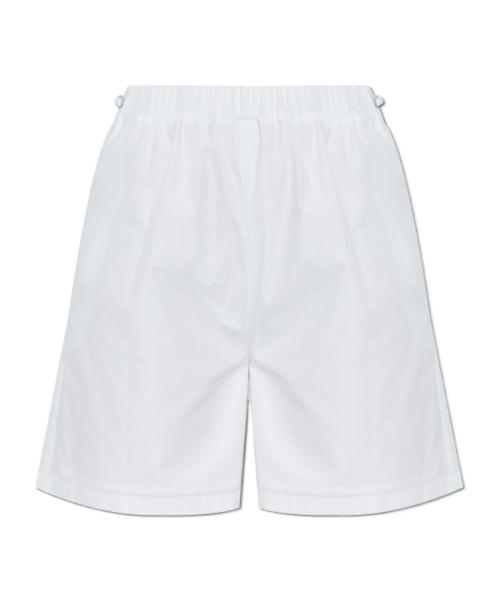 Max Mara Elastic Waist Shorts In White