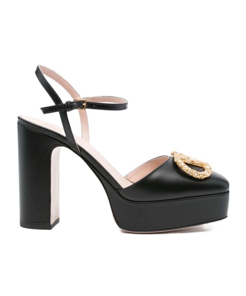 Valentino 110mm Vlogo Signature Platform Pumps In Black