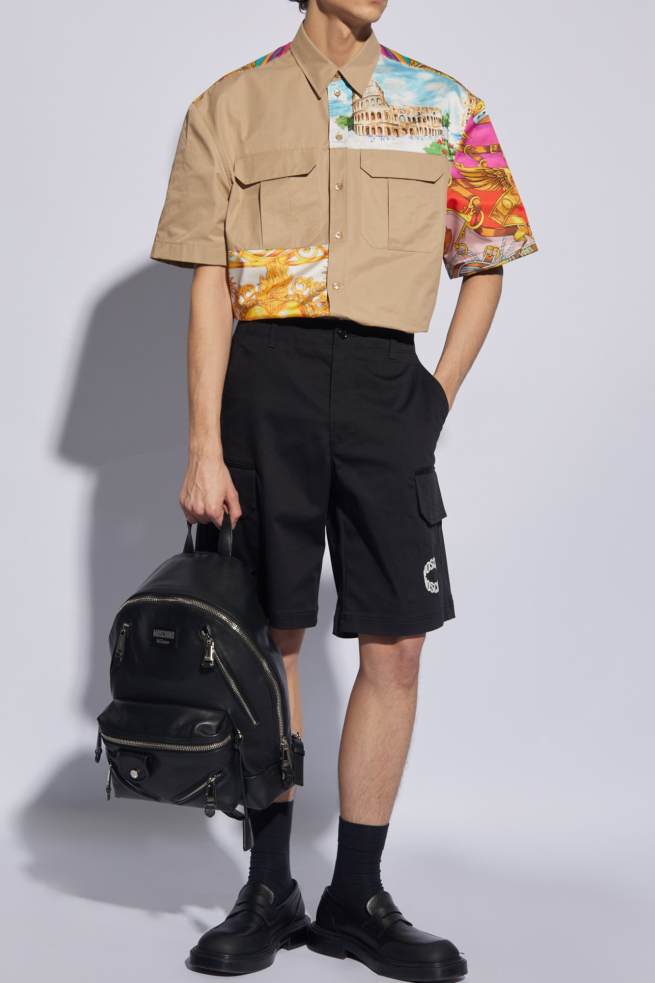 Moschino Overalls Shorts In Black