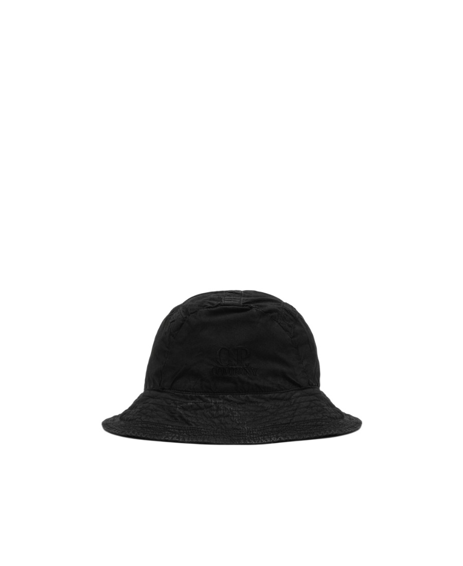 C.p. Company Logo-embroidered Cotton Bucket Hat In Black
