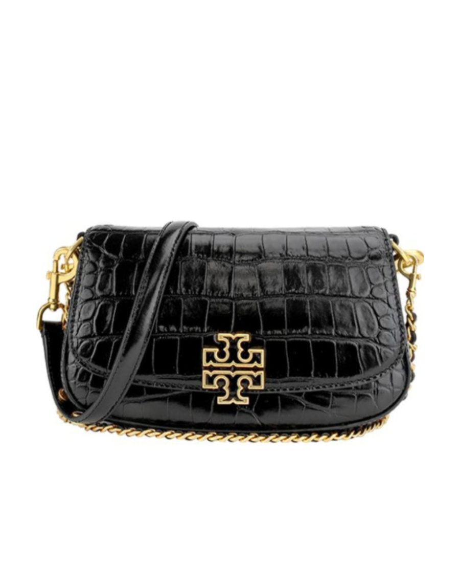 Tory Burch Small Britten Shoulder Bag In Black