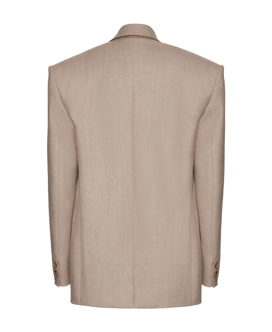 Magda Butrym Taupe Peaked Lapel Blazer In Nude