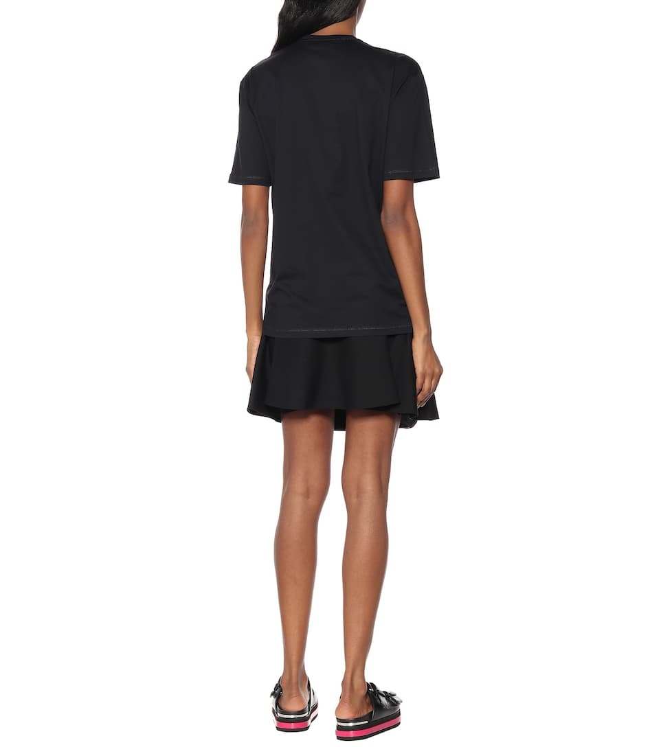 Alexander Mcqueen T-shirt With Round Neck And Short Sleeves In Black