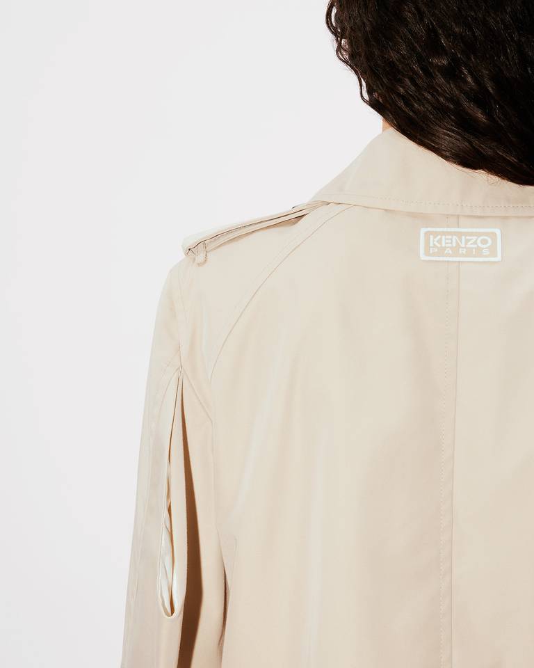 Kenzo Double-breasted Flared-sleeve Jacket In Nude