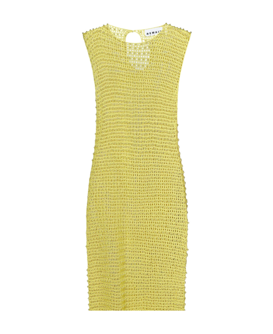 Remain Birger Samina Croch� Midi Dress In Yellow