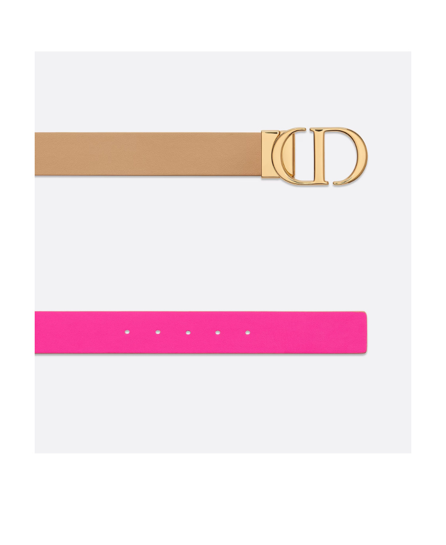 Dior 30 Montaigne Double-sided Belt In Nude