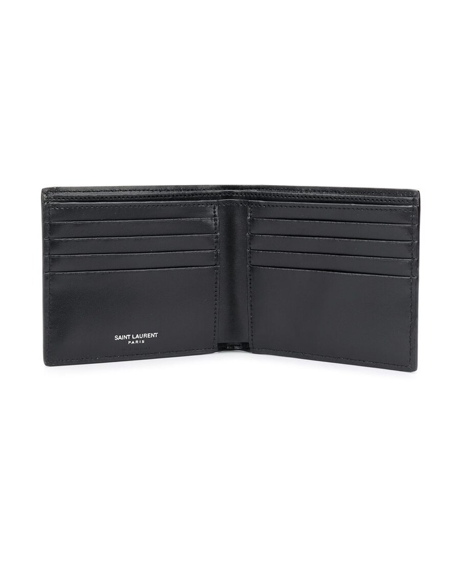 Saint Laurent Black Portafoglio Tiny Cassandre Wallet In Black