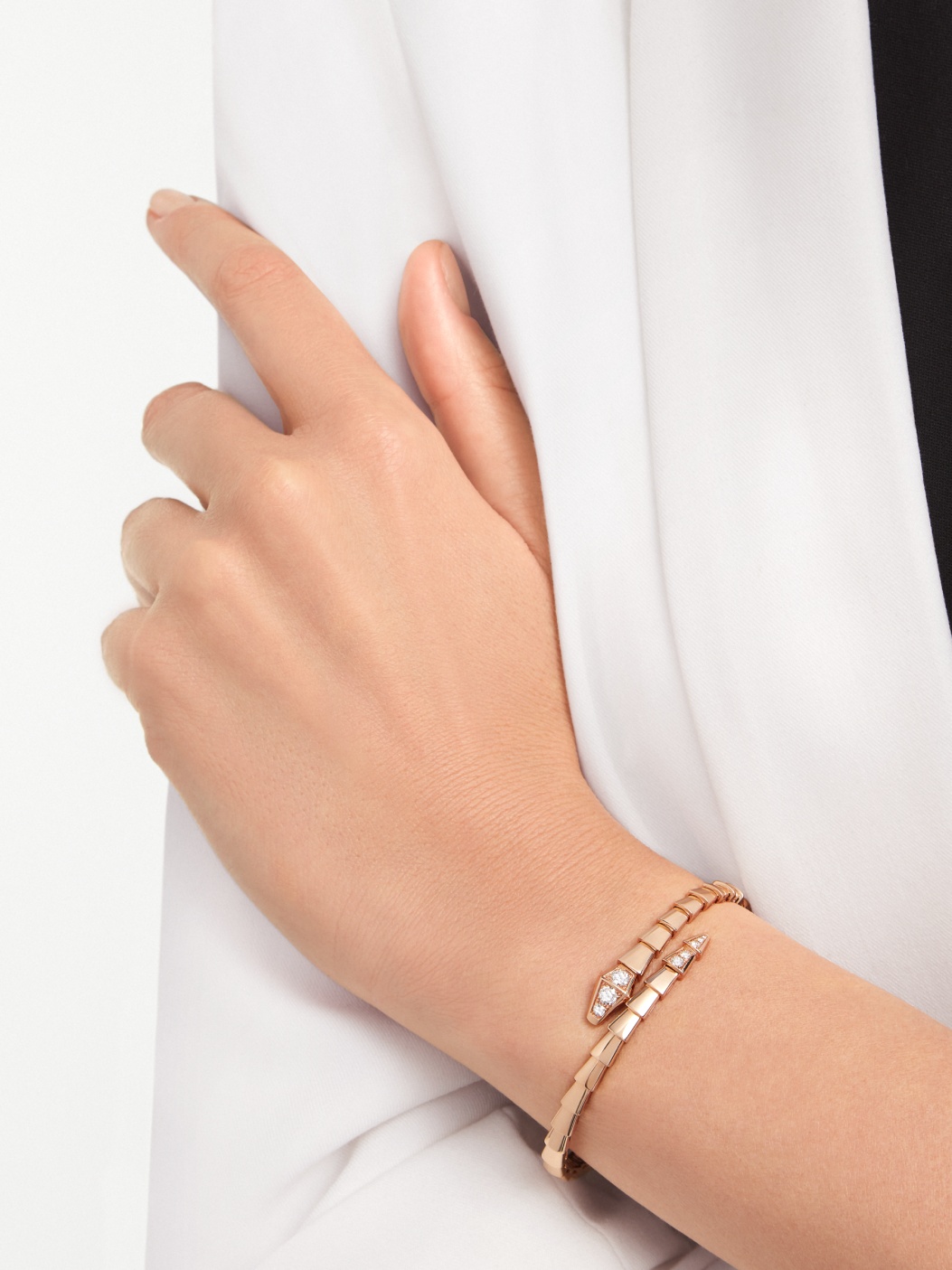 Bvlgari Serpenti Viper Bracelet In Rose Gold In Yellow