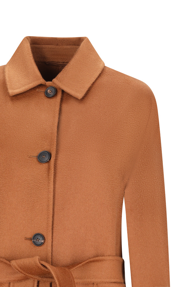 Max Mara Long-sleeved Coat In Orange