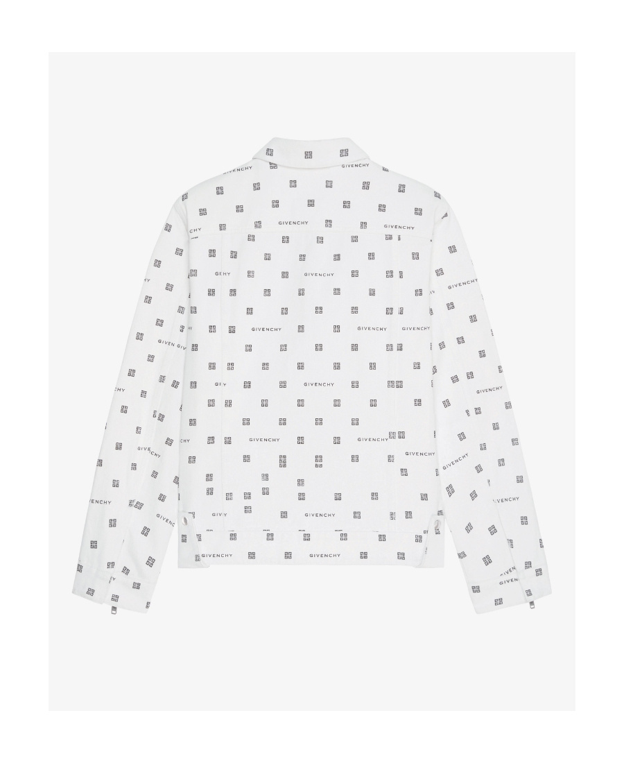 Givenchy 4g Jacquard Zipper Casual Jacket In White