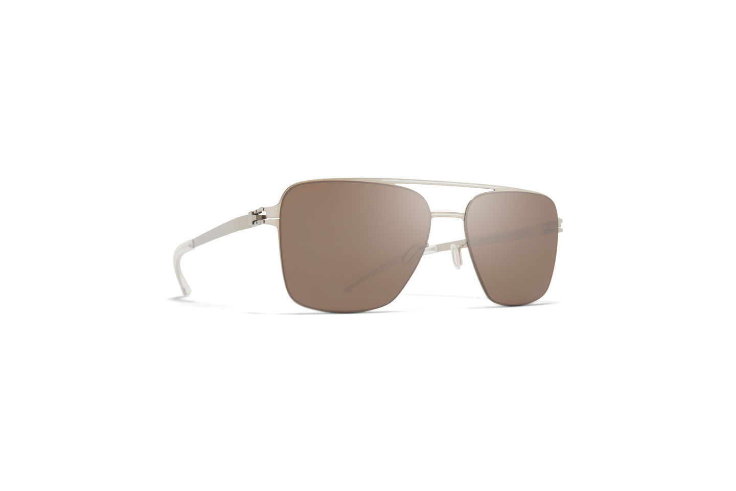 Mykita Pilot-frame Double-bridge Sunglasses In Brown