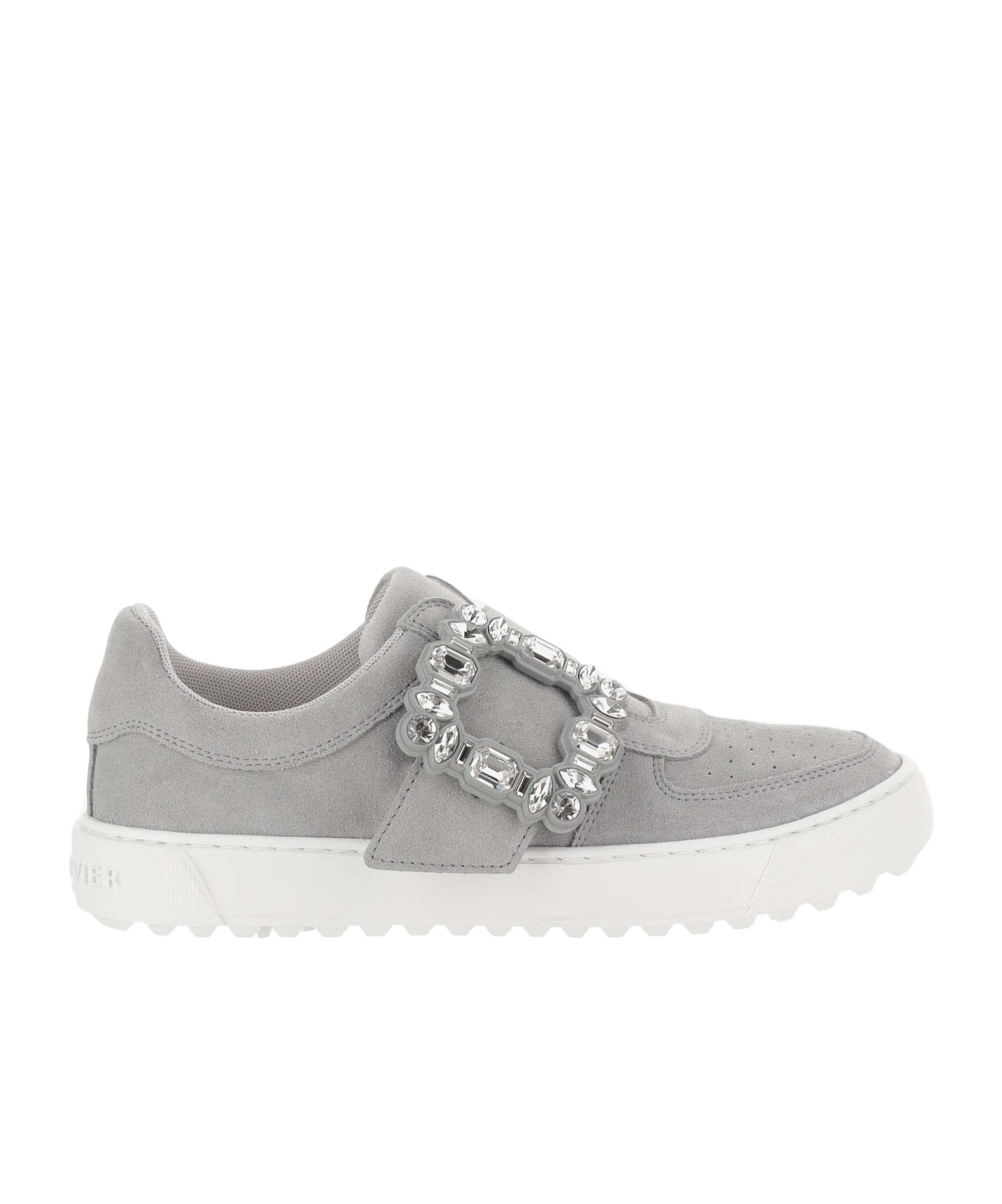 Roger Vivier Round Head Low-cut Casual Shoes In Gray