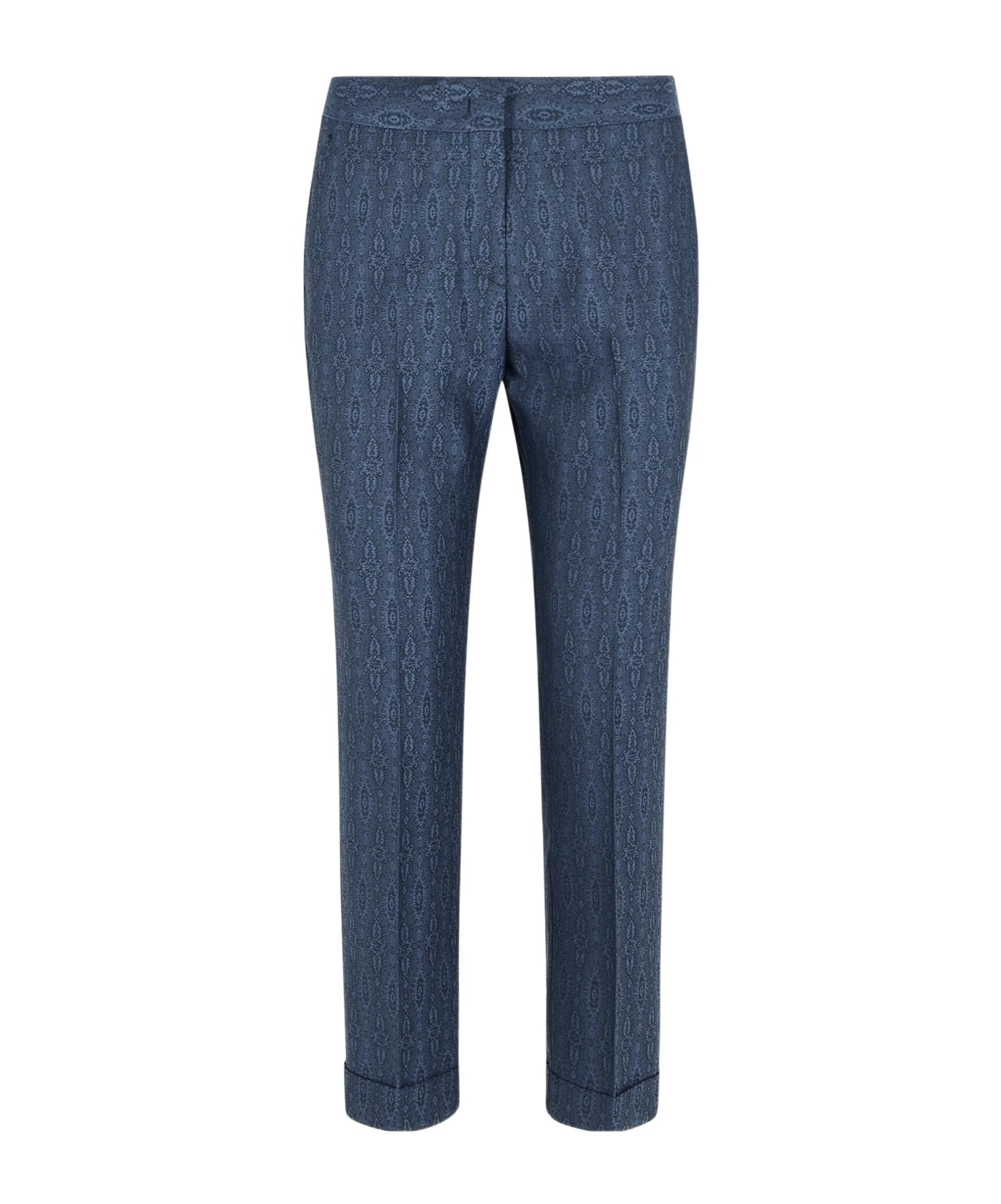 Etro Pattern Casual Pants In Blue