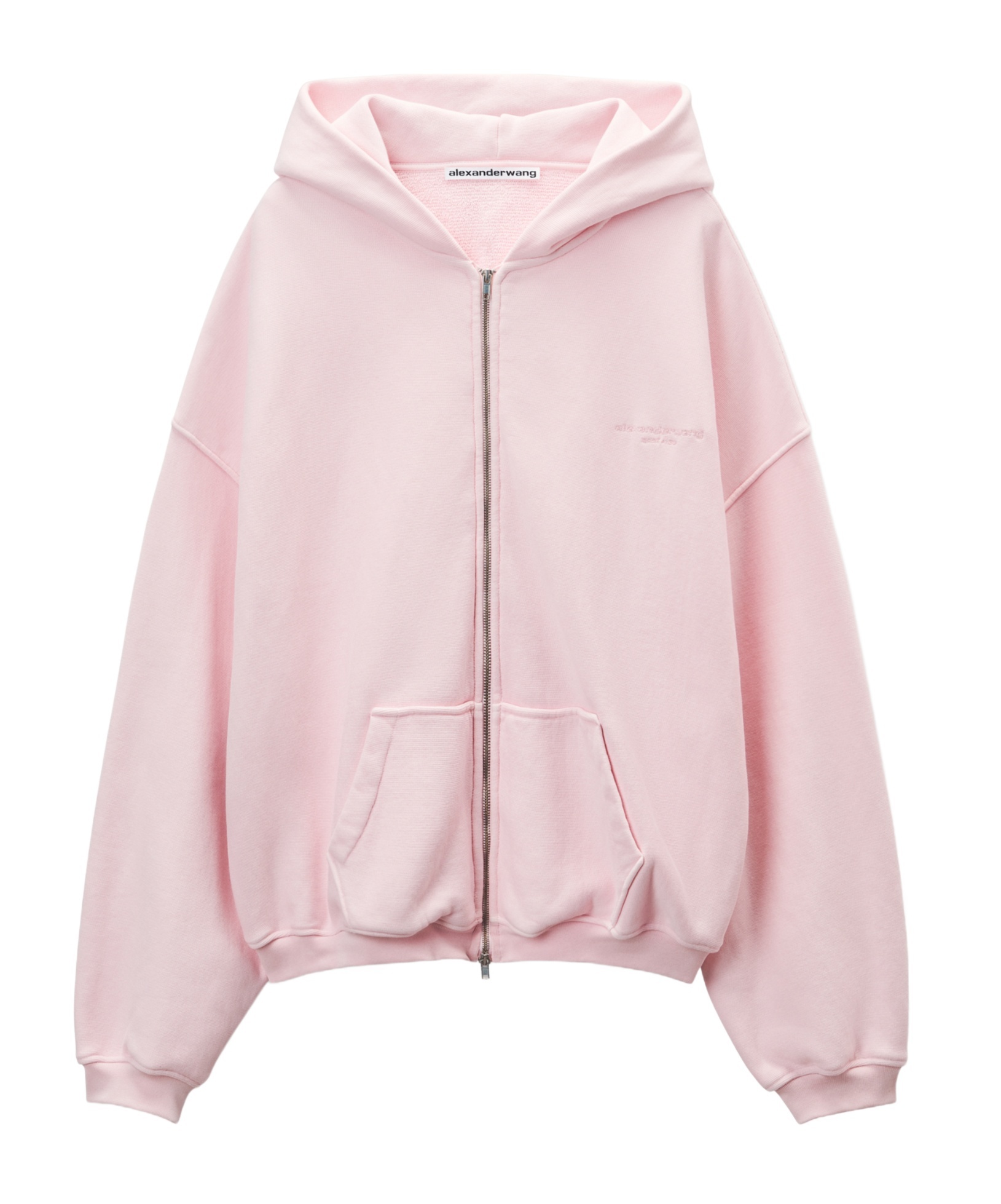 Alexander Wang Logo-detail Zip-up Hoodie In Animal Print