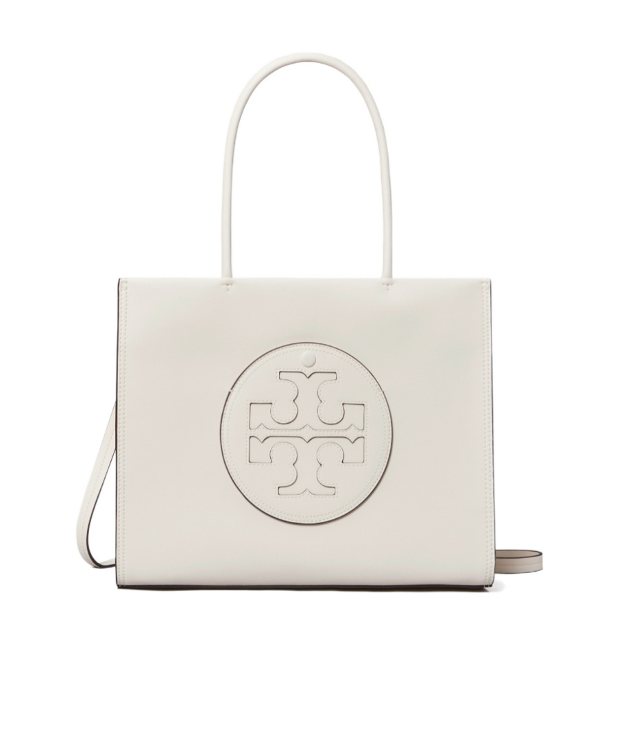 Tory Burch Small Ella Bio Faux-leather Tote Bag In White