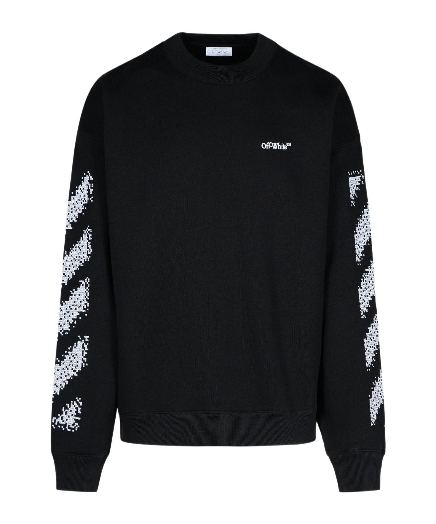 Shop Off-white Crewneck Long-sleeved Sweatshirt In Black