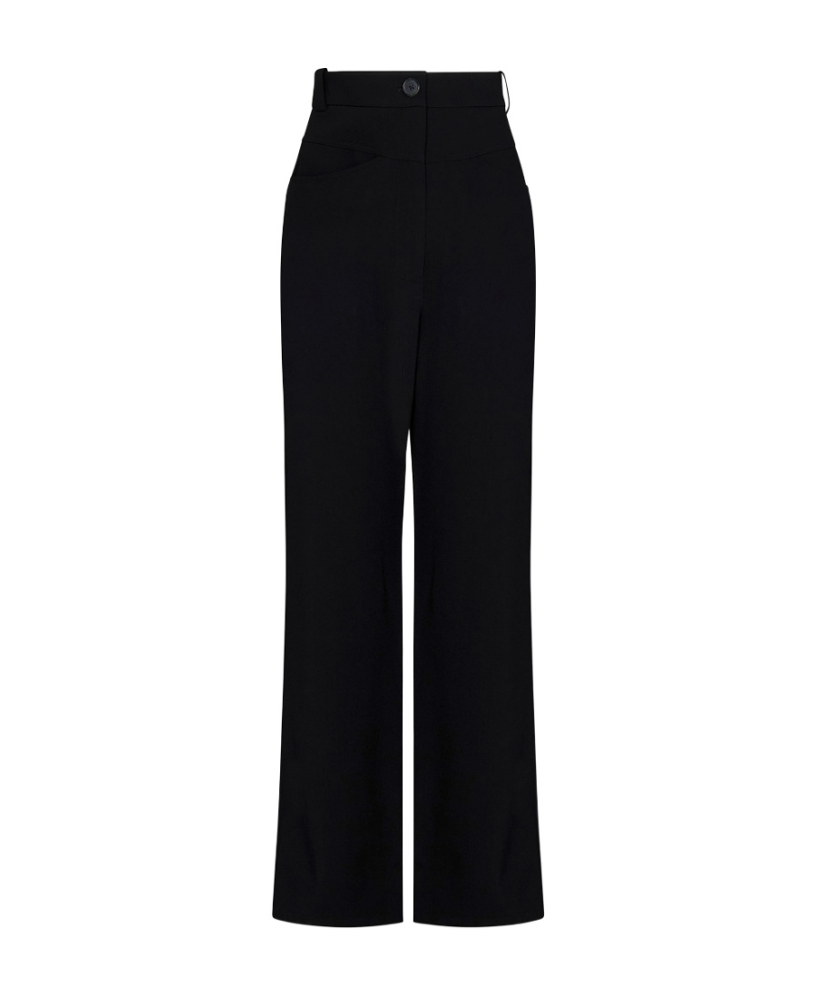 Khaite High Waist Tailored Trousers In Black